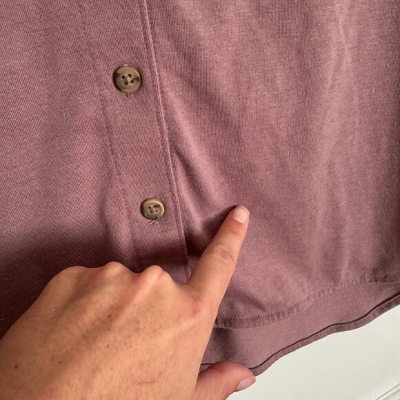 Free Fly Apparel - Women's Mauve Long-Sleeved Button Down Bamboo Shirt - S - Picture 4 of 7
